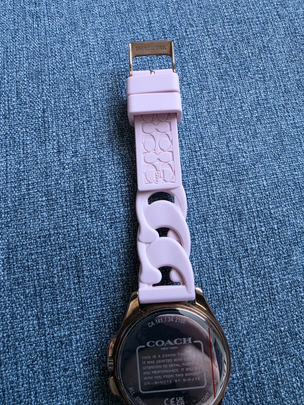 Coach Women's Pink Silicone Strap Watch - Rose Gold Case - Picture 7 of 10